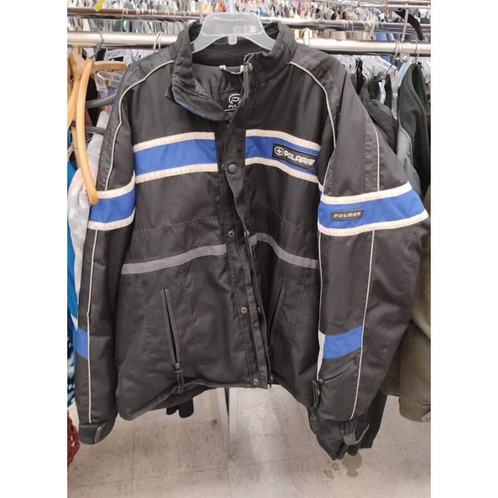 Fulmer Polaris Jacket Men's Sz 2XL Black Blue Insulated Snowmobiles Snap